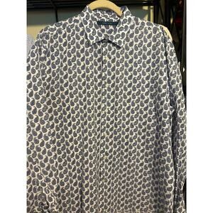 Perry Ellis paisley Dress Shirt men’s Size Large